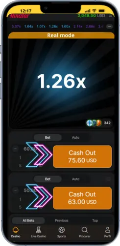 Aviator money game cashout buttons during active multiplier
